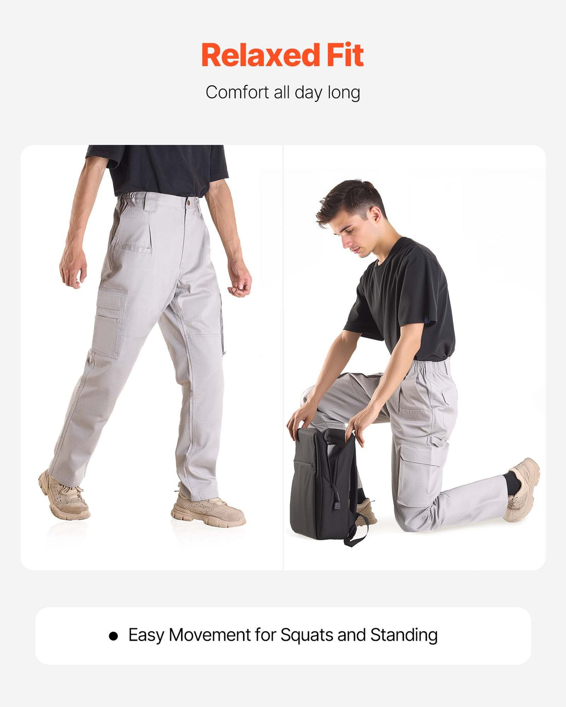 Men’s Flame-Resistant Cotton Work Pants with Utility Pockets - cas7m