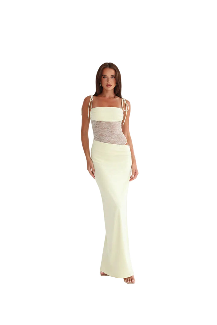 Y2K Lace Suspender Dress Fashion Sexy Lace Long Dresses Party Evening Club Beach Clothing For Women - cas7m