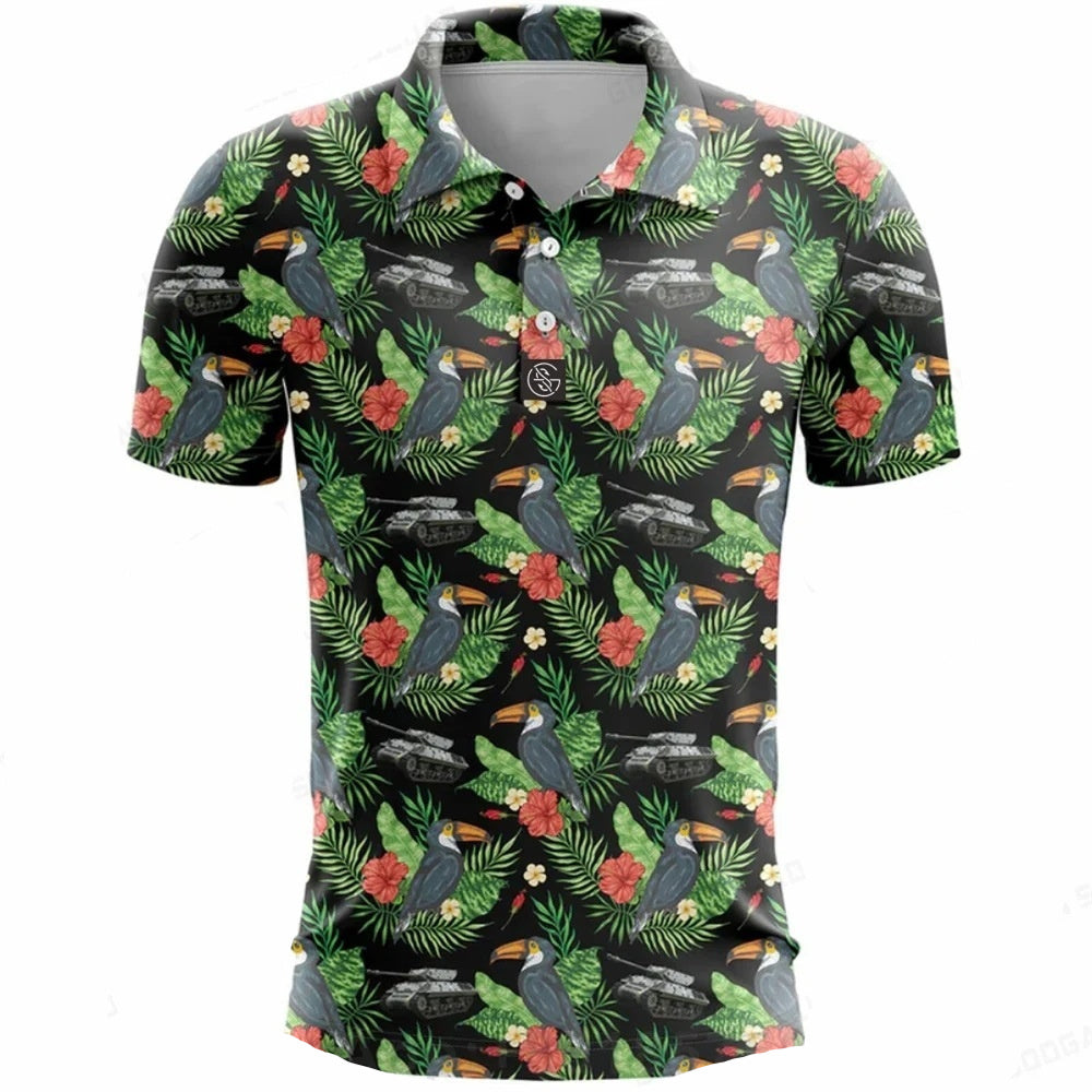 Polo Shirt Men's Quick-dry Army Golf Polo Shirt - cas7m