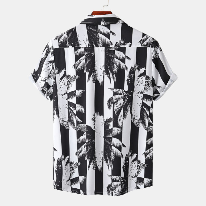 Loose Fashion Short Sleeve Printed Shirt - cas7m