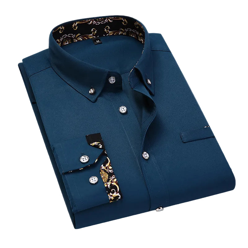 Men's Casual Business Long Sleeve Shirt - cas7m