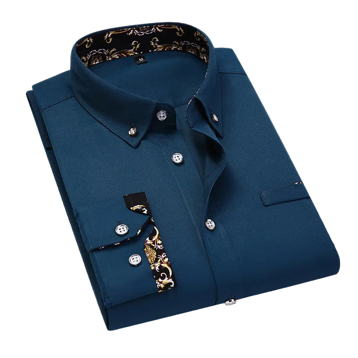 Men's Casual Business Long Sleeve Shirt - cas7m