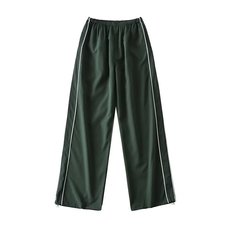 Women's Drawstring Striped Quick-drying Casual Pants - cas7m