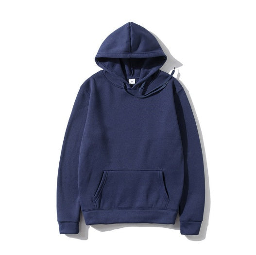 Cotton Fleece Solid Color Hoodie Sweatshirt - cas7m