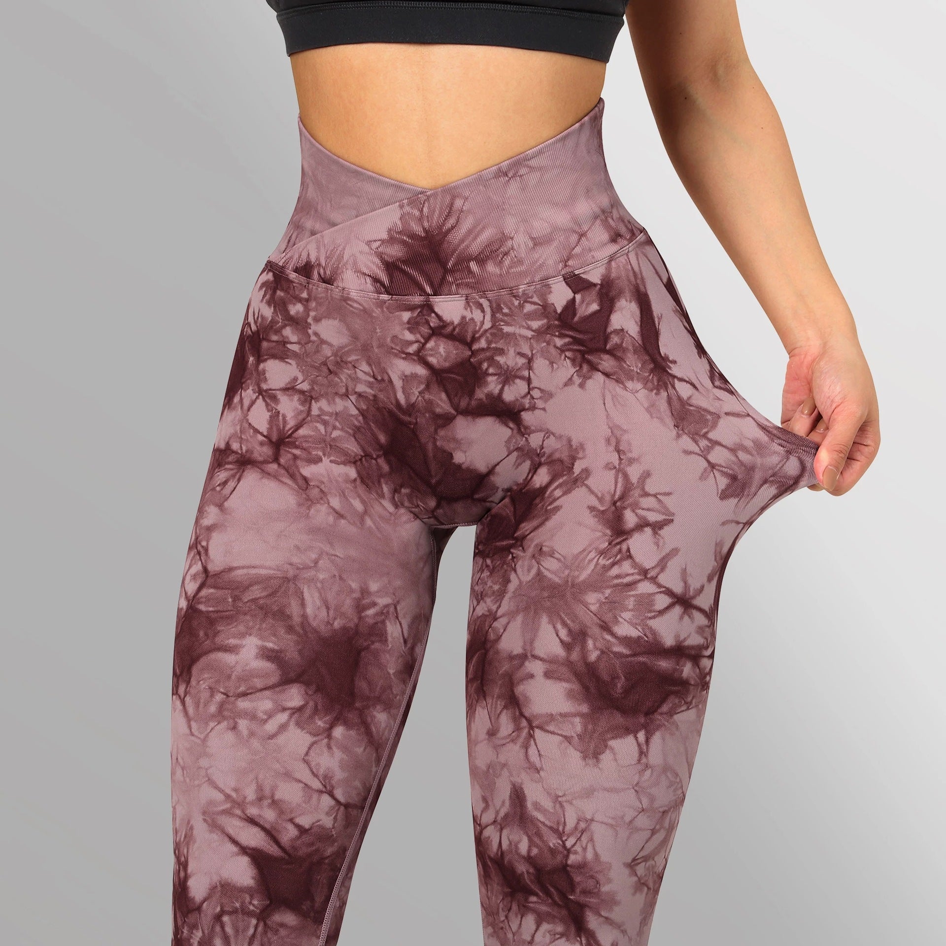 Seamless Tie Dye Leggings Women Yoga Pants Push Up Sport Fitness Running Gym Leggings - cas7m