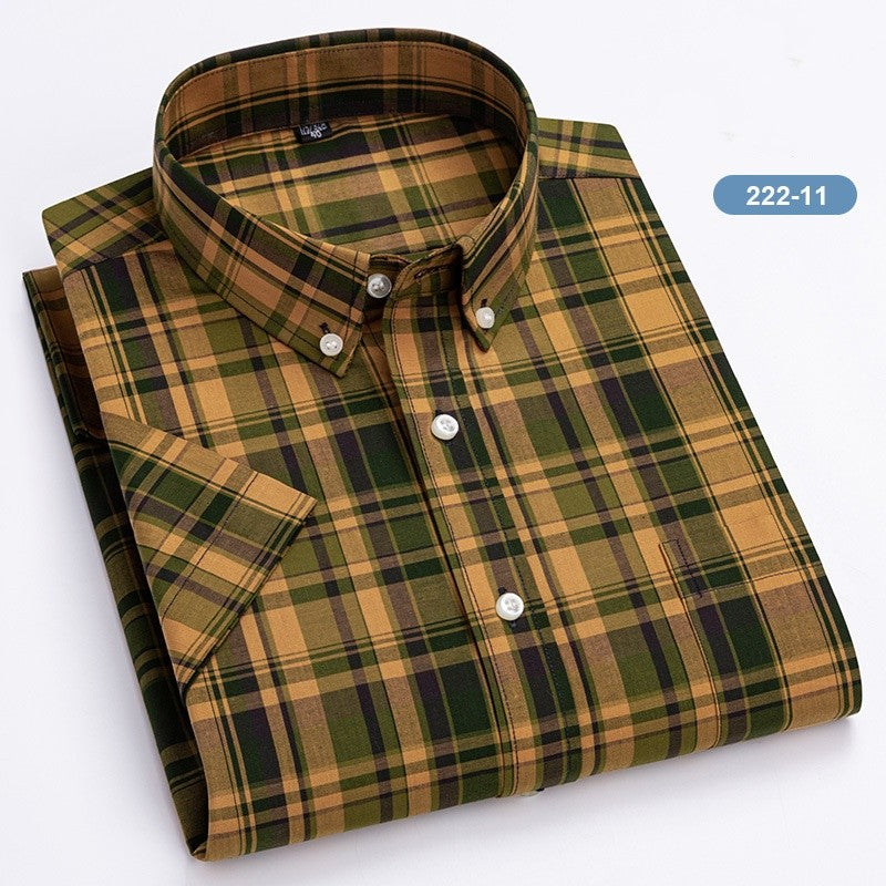 Summer Fashion Casual Men's Shirt Plaid - cas7m