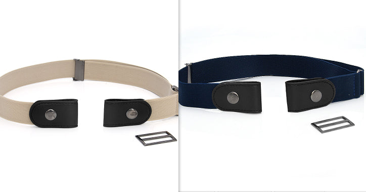New Slim Elastic Invisible Belt Simple Lazy Belt Fat Elastic Leather - cas7m