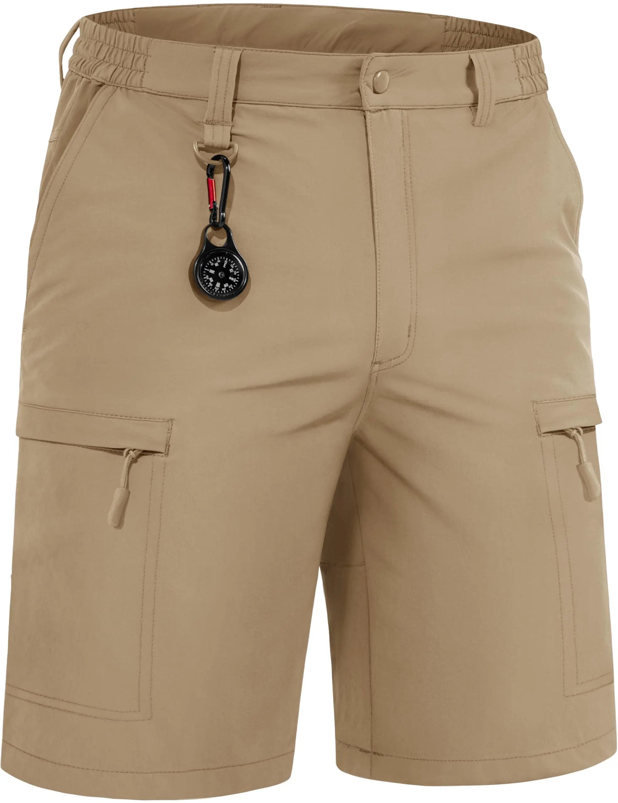 TACVASEN Elegant Men's 10" Lightweight Moisture-Wicking Cargo Shorts for Outdoor Activities