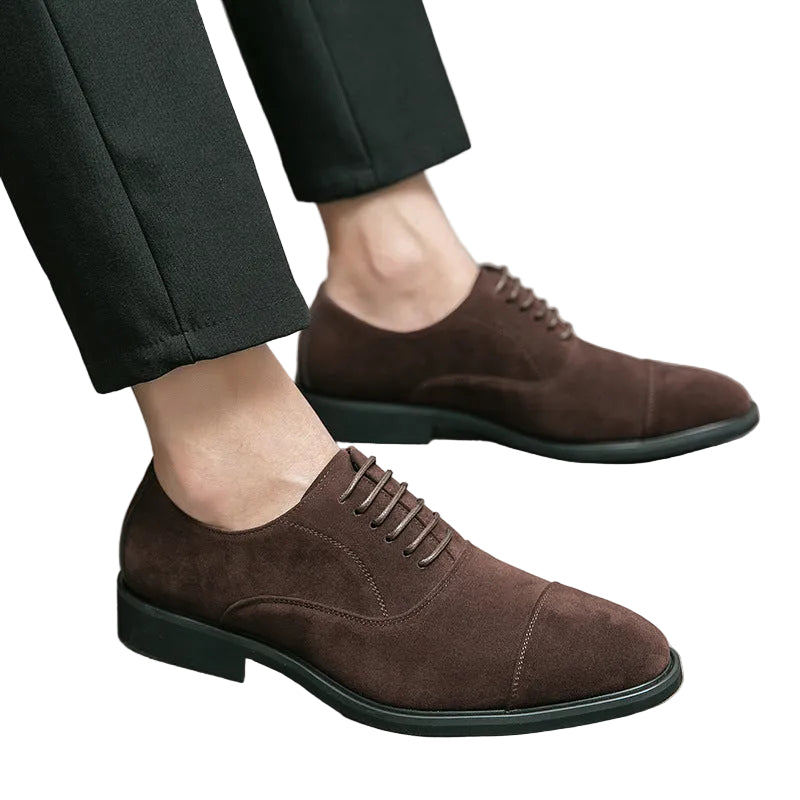 Frosted Business Casual Leather Shoes - cas7m