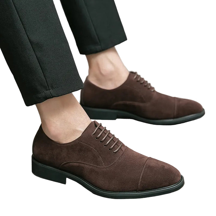 Frosted Business Casual Leather Shoes - cas7m