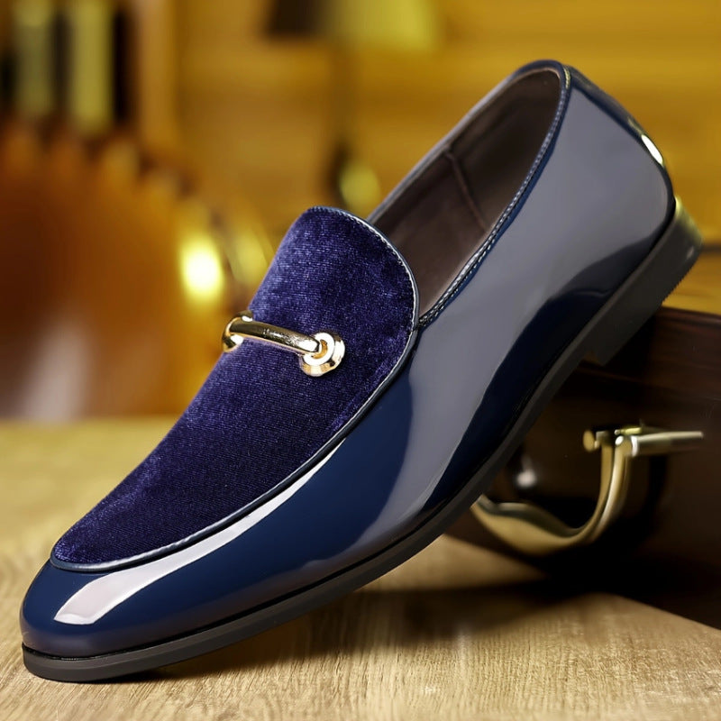 Elegant Plus Size Men's Leather Shoes with Vibrant Details - cas7m