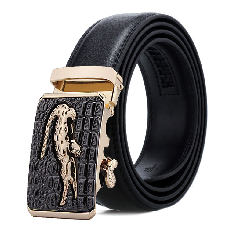 Men's Belt Automatic Buckle Business Trouser Belt - cas7m