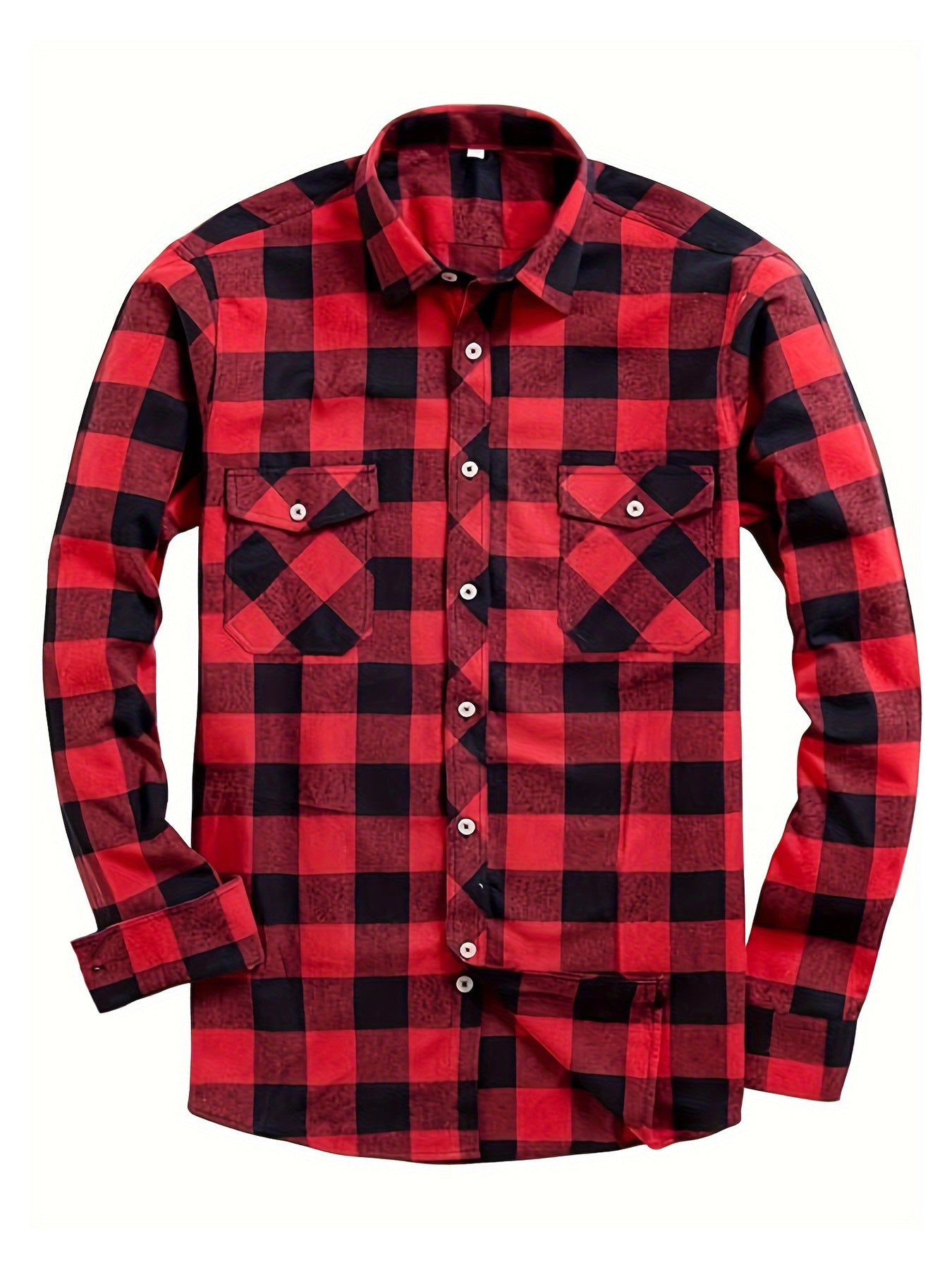 Mens Stylish Long-Sleeve Lapel Shirt - cas7m