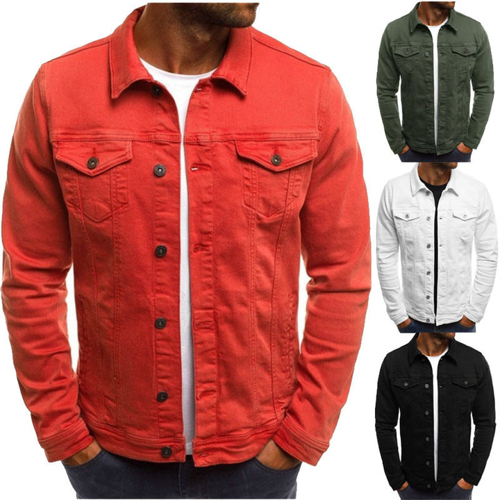 Casual Men Jacket Denim Button Shirt - cas7m