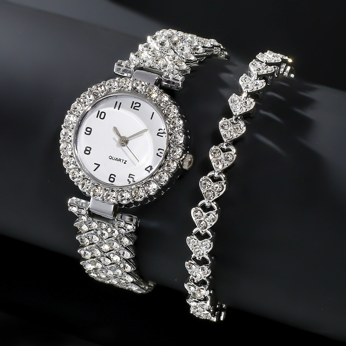 Women's Fashion Watch & Bracelet Set - Gold, Silver, Rose Gold Options - cas7m