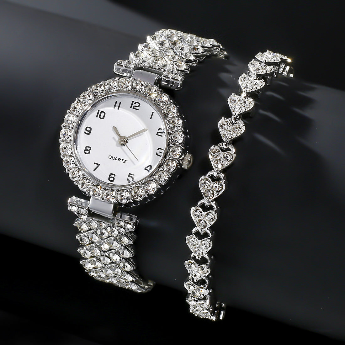 Women's Fashion Watch & Bracelet Set - Gold, Silver, Rose Gold Options - cas7m