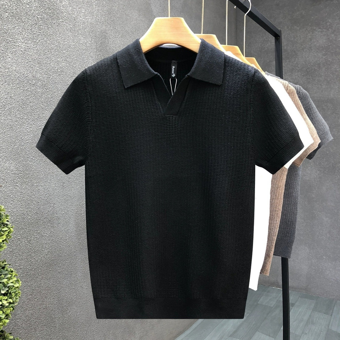 Fashion Summer Thin Knitted Polo Shirt For Men - cas7m