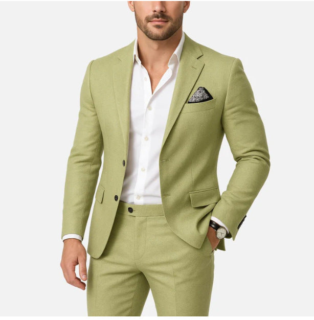 New SpringSummer Commuter Casual Plus-Size British Suit For Men - cas7m