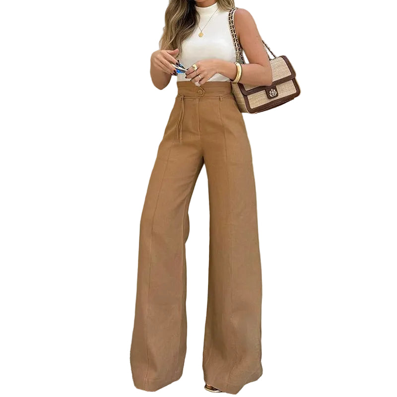 Casual High Waist Long Pants - cas7m