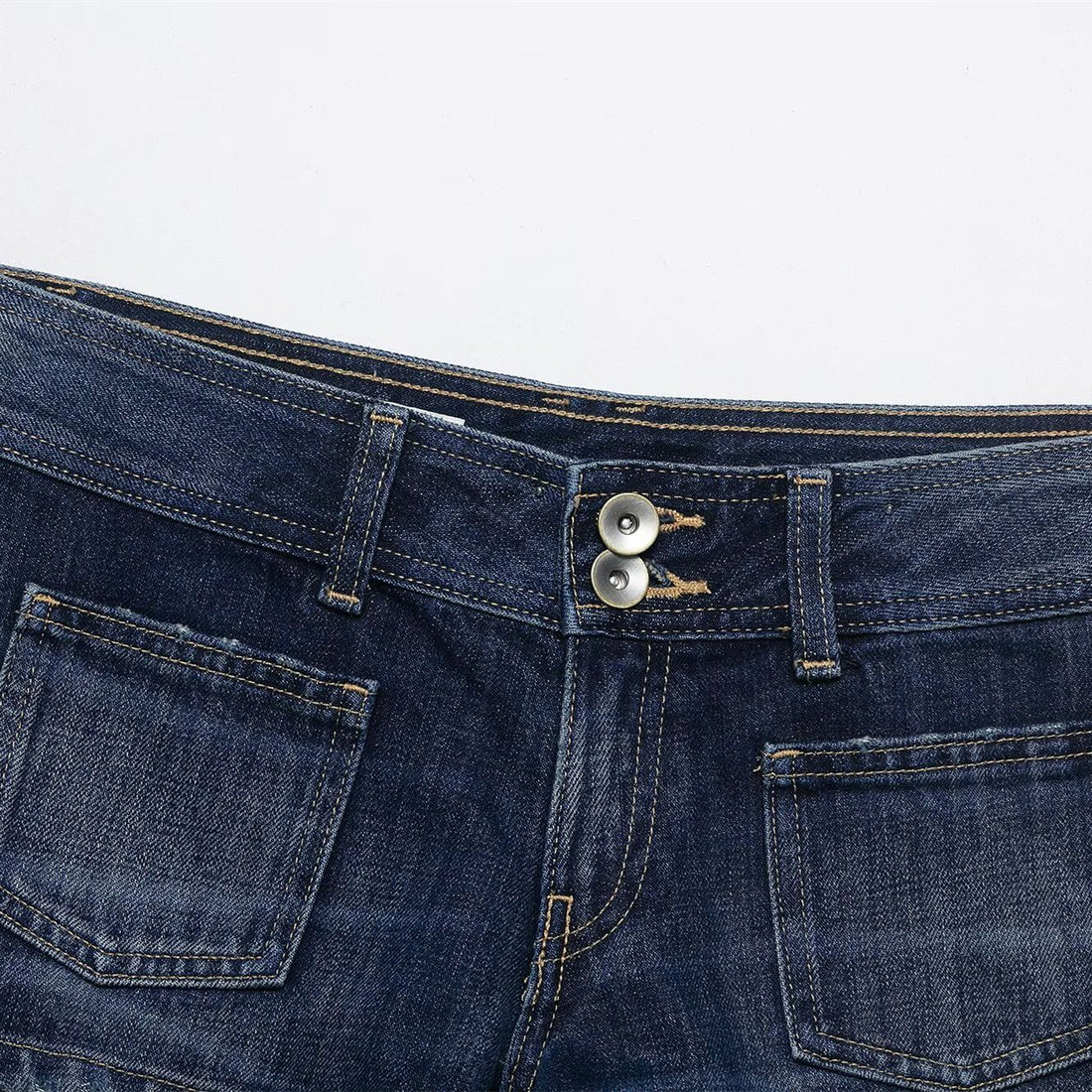 Street low rise mini denim shorts