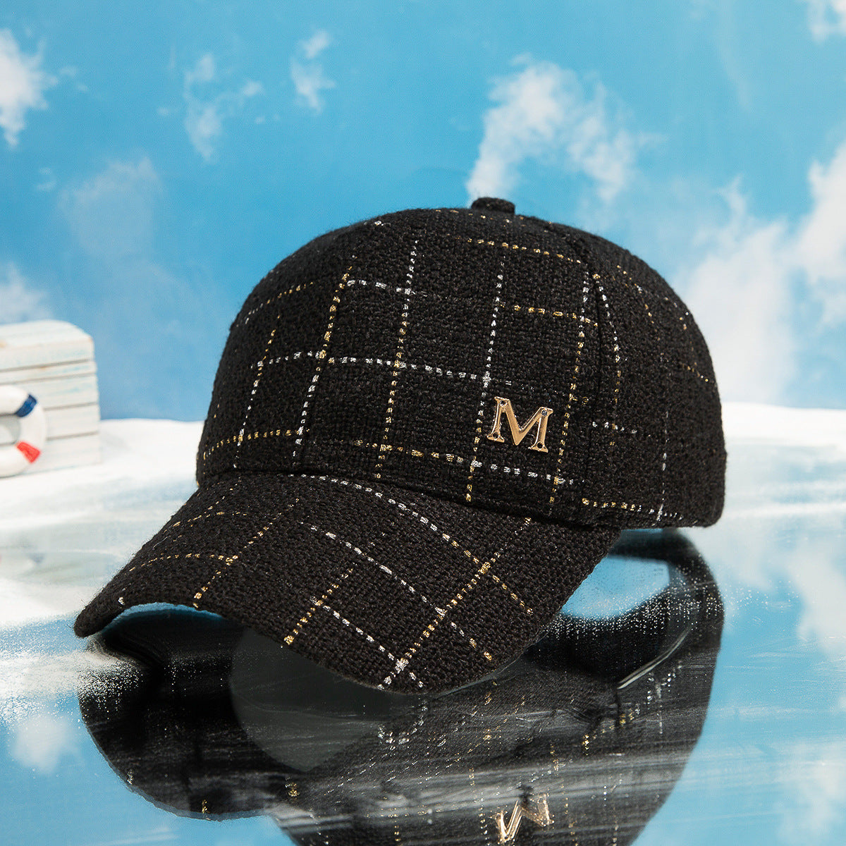 Women's Personalized Fashion Fil-Lumiere-line Plaid M Baseball Cap - cas7m