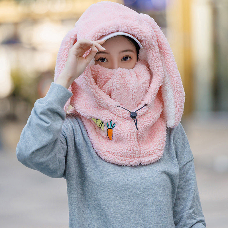 Korean Style Mask Hat Scarf Integrated - cas7m