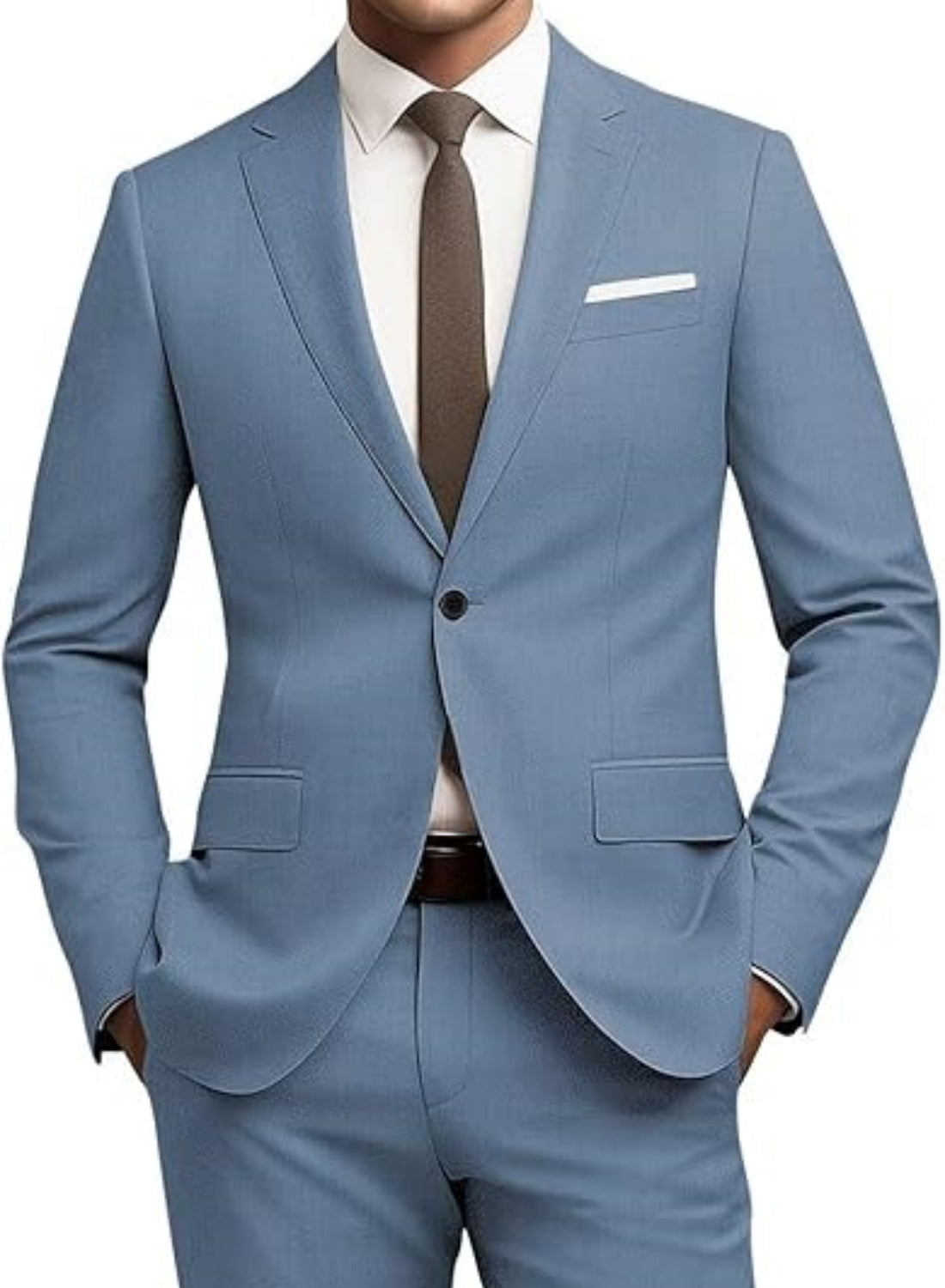Men's Business Formal Suit Set - All Season Slim Fit - cas7m