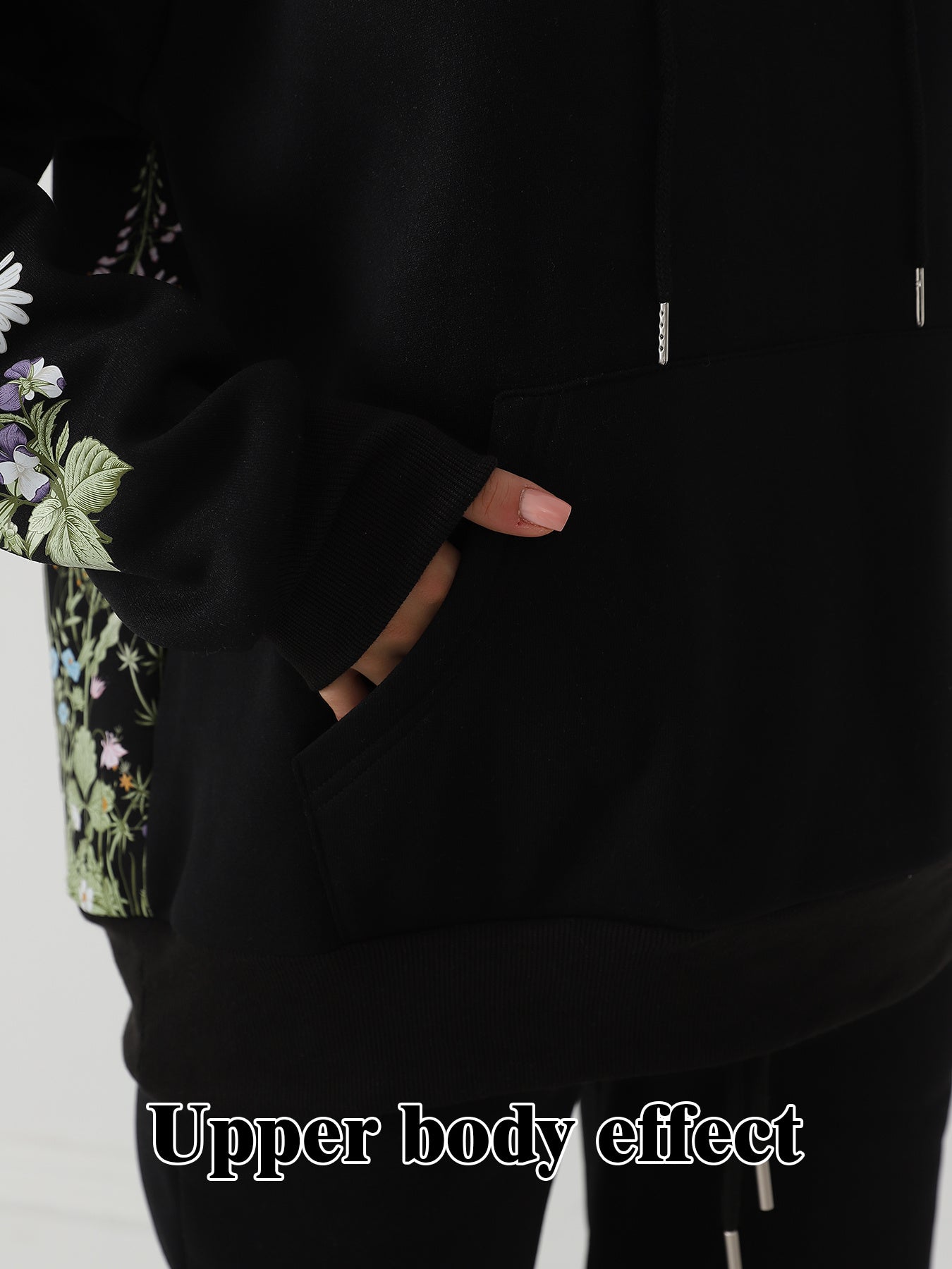 Ladies' Floral Print Long Sleeve Sweatshirt