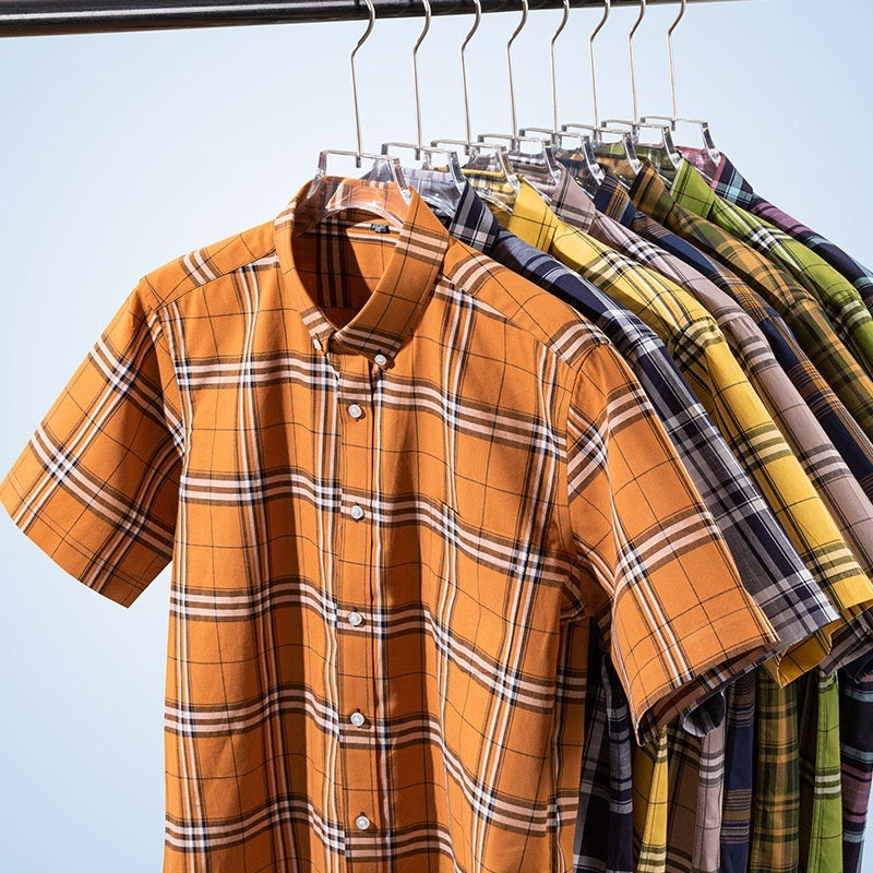 Summer Fashion Casual Men's Shirt Plaid - cas7m