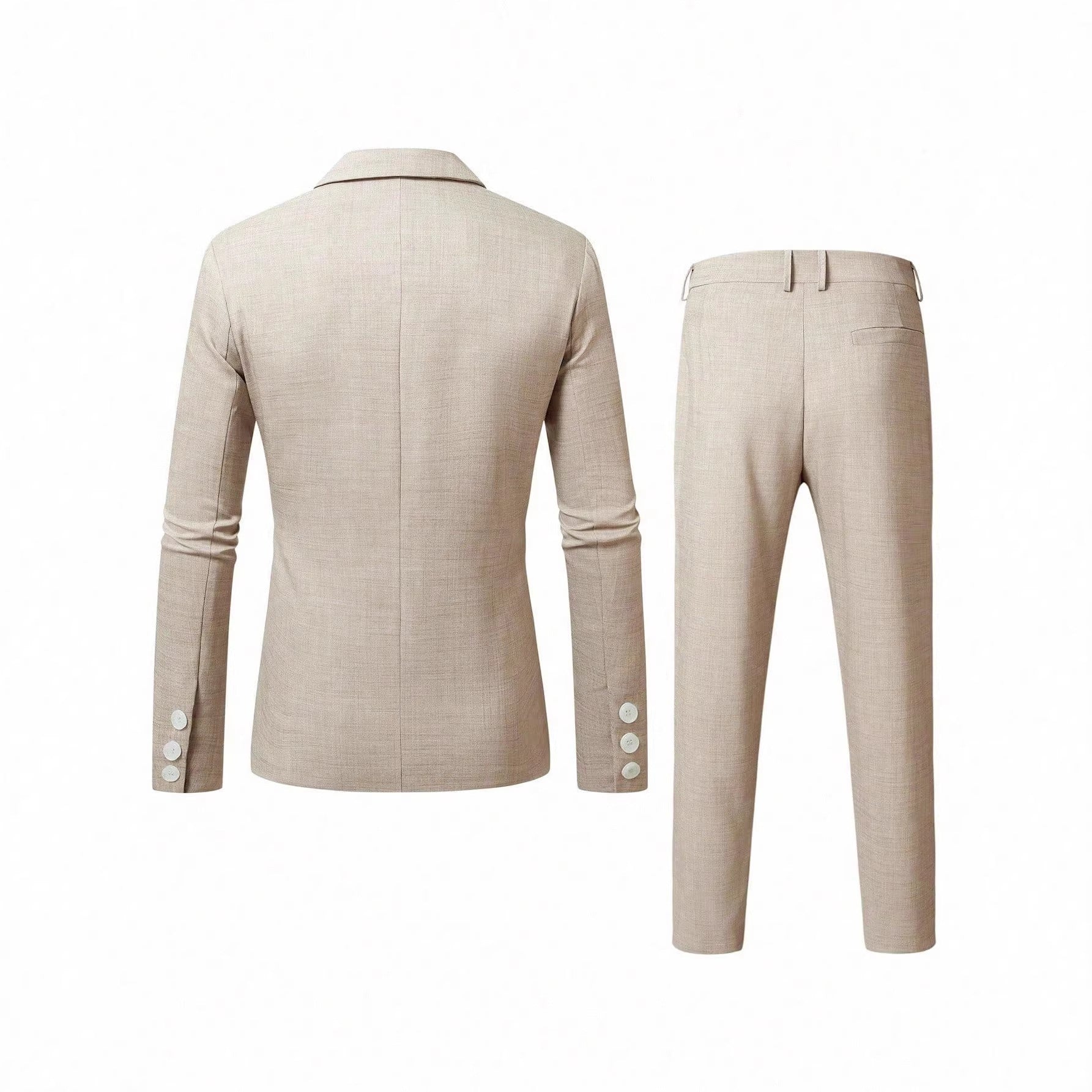 Mens Solid-Colored Business Suit Set - cas7m