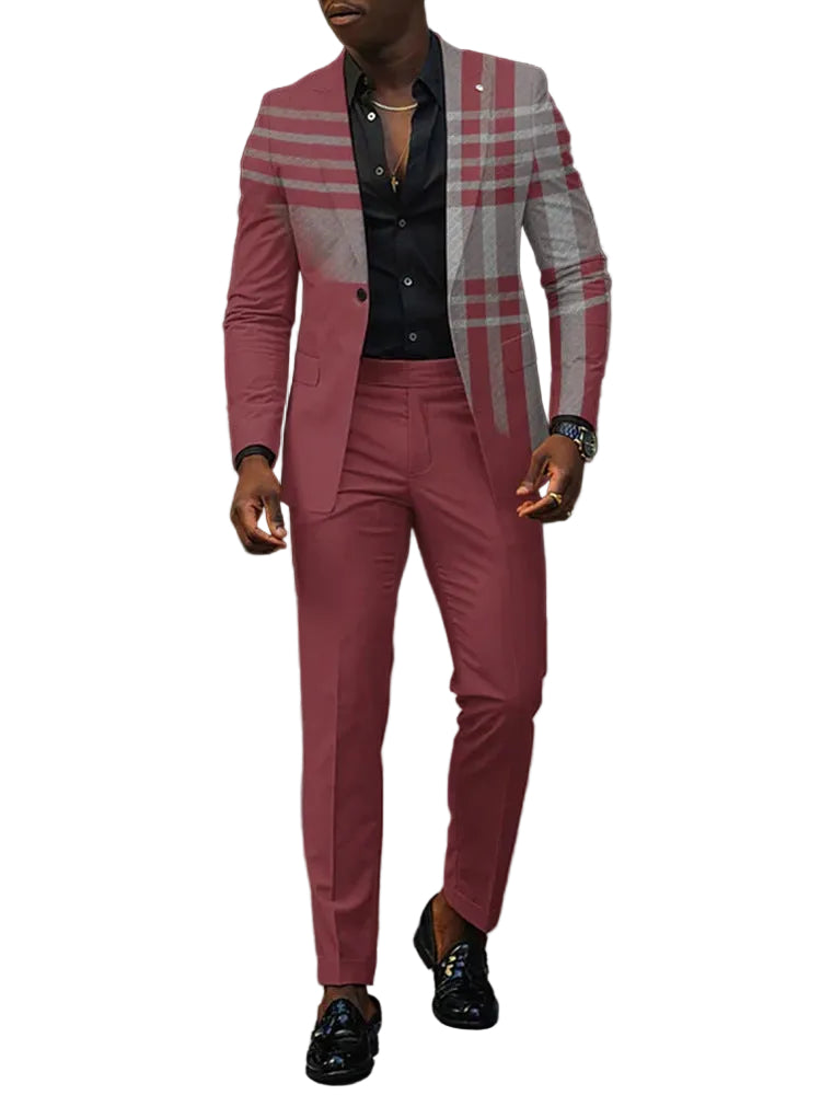 Mens New Autumn Slim-Fit Two-Piece Suit - cas7m