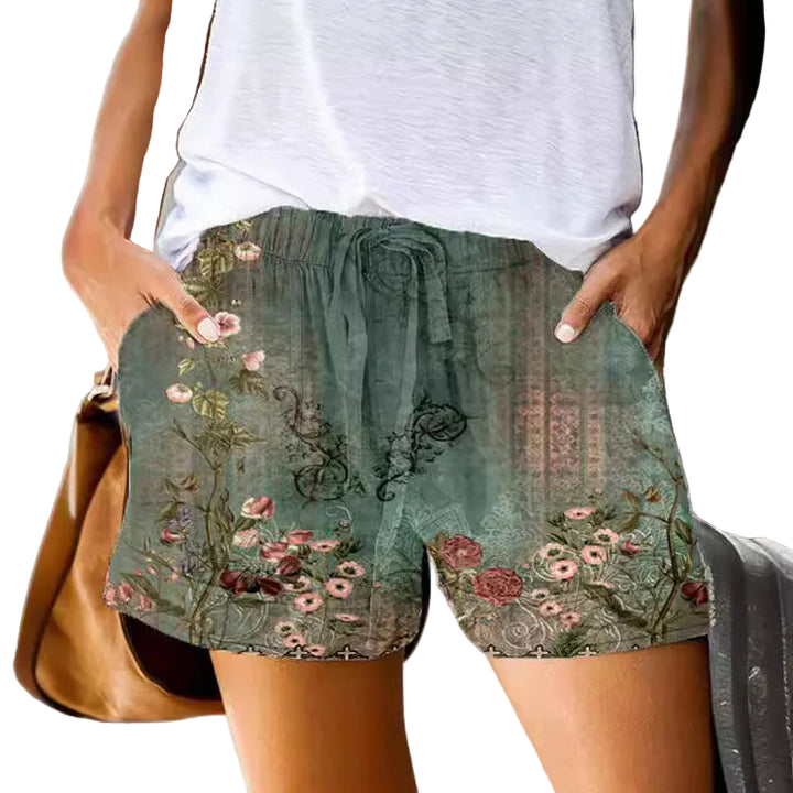 Loose-fitting Loungewear Shorts Women's European And American Summer Women's Shorts With Trousers Rope - cas7m