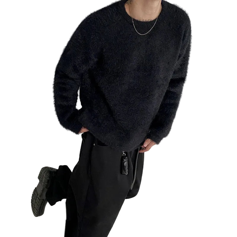 Mink Hair Comfortable Knitwear Male Autumn And Winter Loose - cas7m