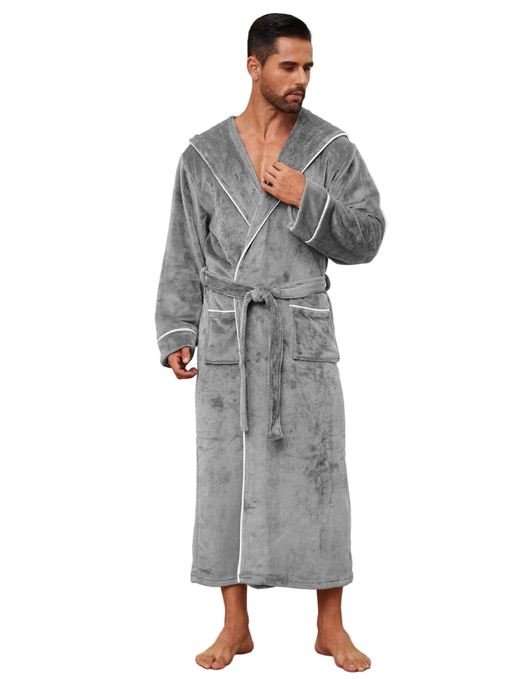 Fashion Men's Flannel Bathrobe Pajamas Women - cas7m