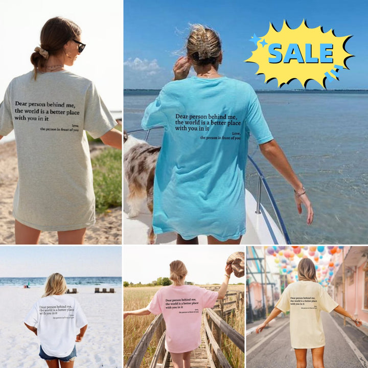 New Fashion Womens Letter T-Shirt Round Neck Short Sleeve Slogan Tee Top - cas7m