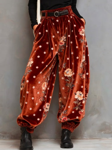 Ethnic Style Loose Lantern Pants - cas7m