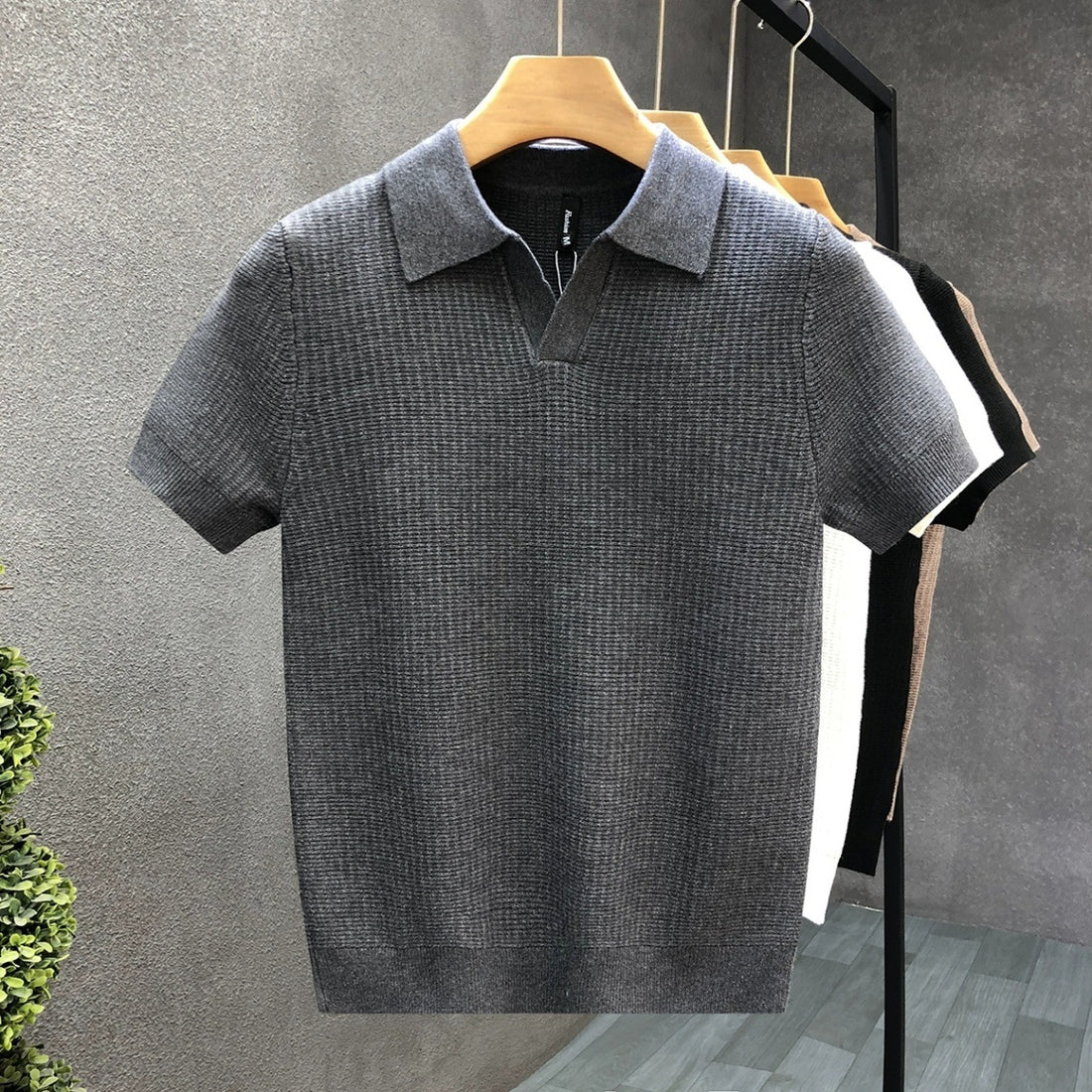 Fashion Summer Thin Knitted Polo Shirt For Men - cas7m