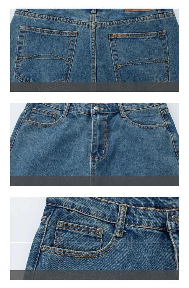Men's Casual Loose Jeans Straight Fit - cas7m