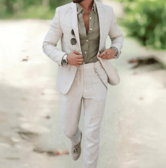 Men's Plus Size Two-piece Suit - cas7m