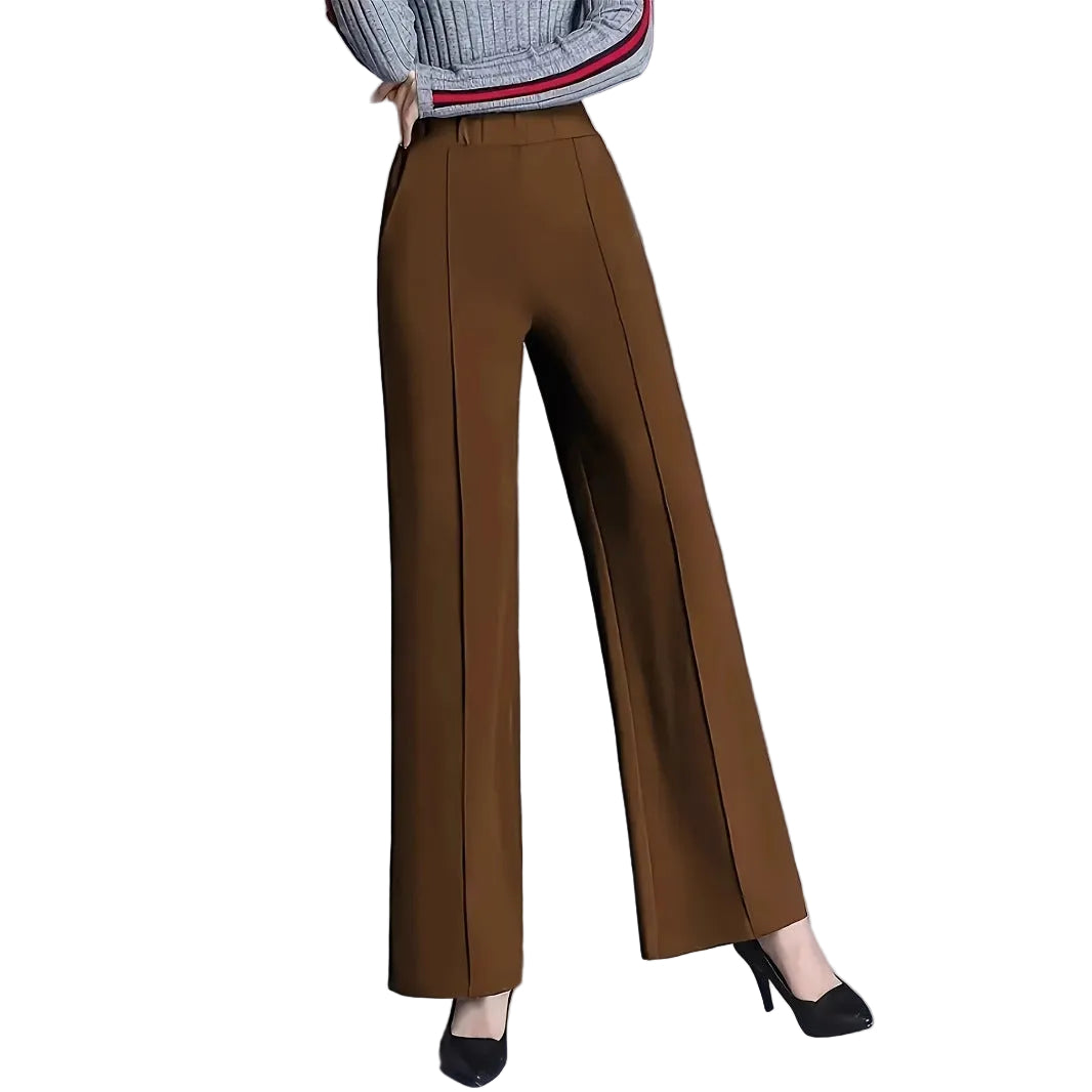 Elegant High Waist Wide Leg Pants: Chic Autumn Winter Essential - cas7m
