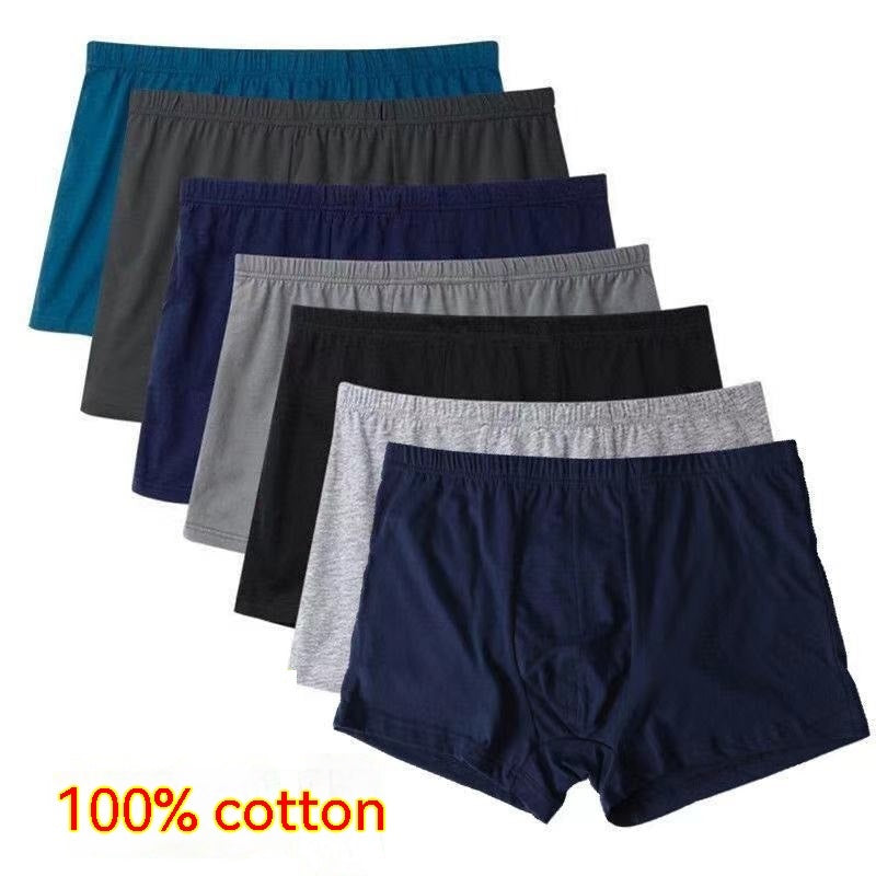 Men's Boxer Mid Waist Underwear Middle-aged And Elderly Cotton Shorts - cas7m