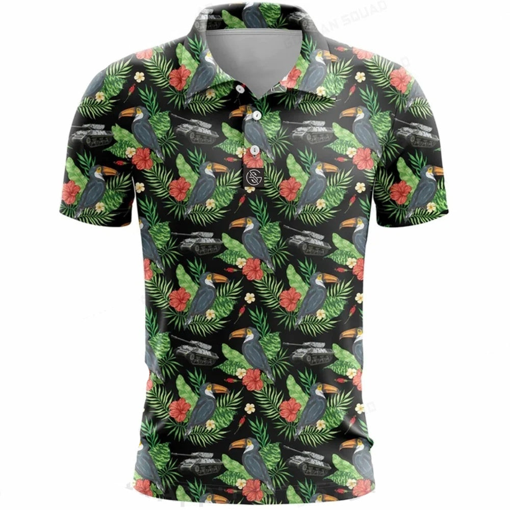 Polo Shirt Men's Quick-dry Army Golf Polo Shirt - cas7m