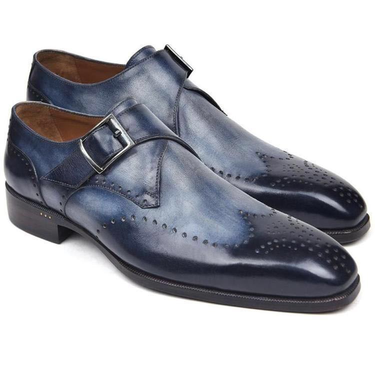 Business Leather Shoes Pointed Toe Gradient Color Men's Formal Shoes - cas7m