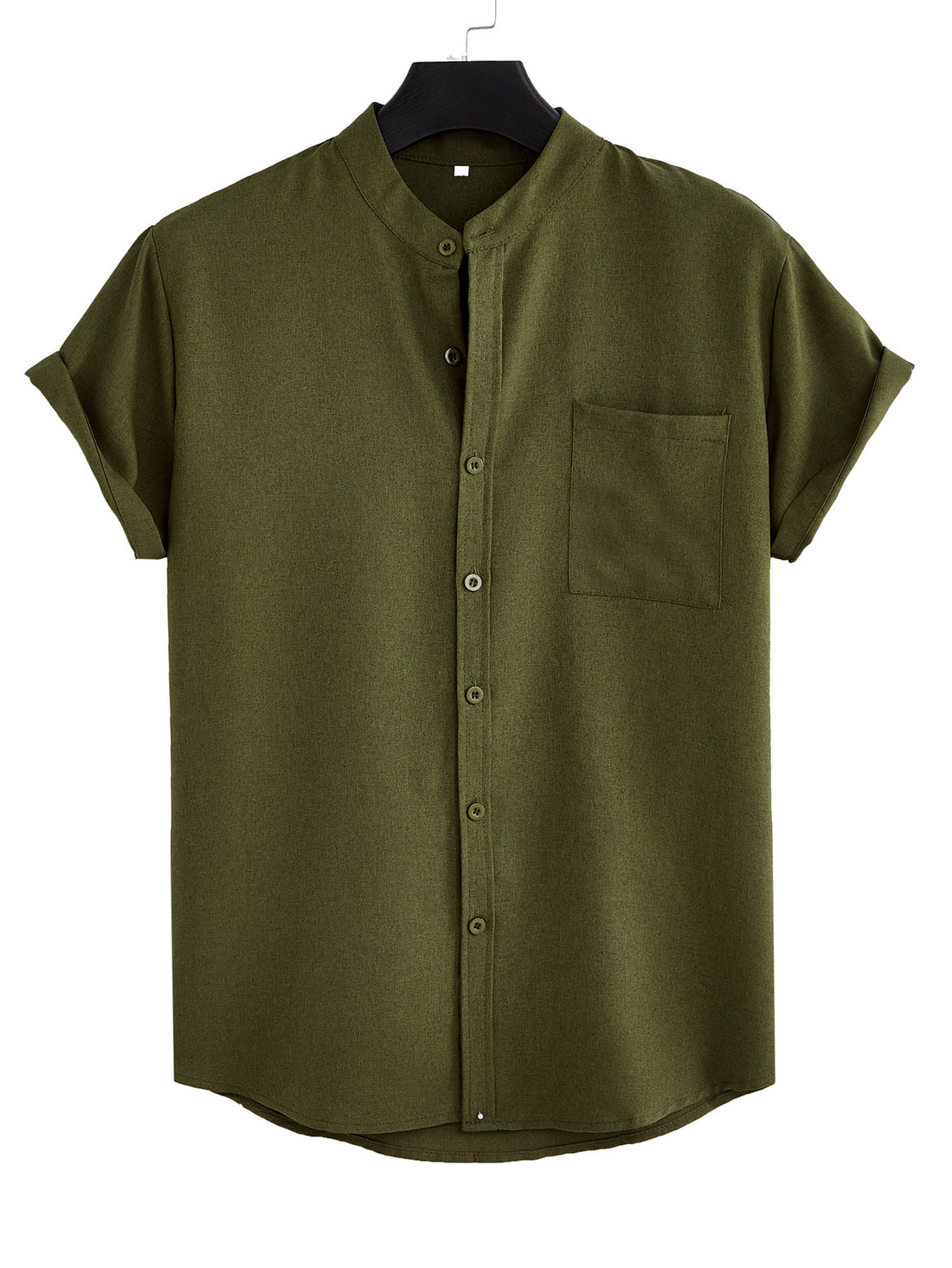 Men's Solid Color Casual Shirt With Pocket - cas7m