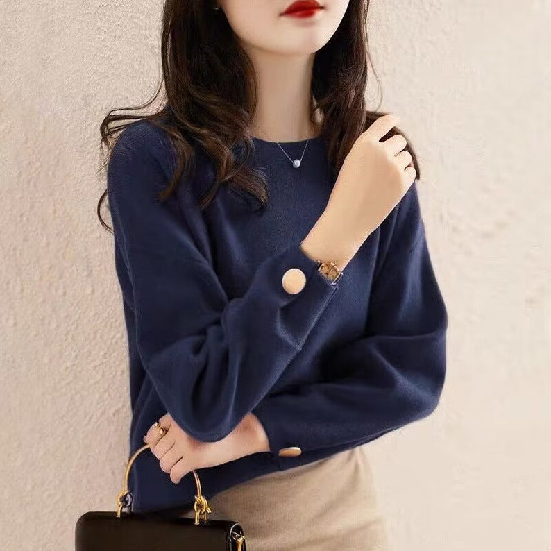 New Design Sense Niche Base Stylish Fashion Red Sweater - cas7m