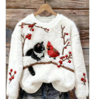 3D Digital Printed Flannel Sweatshirt Women - cas7m