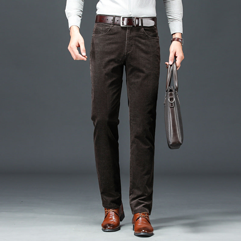 Casual Pants Men's Business Formal Corduroy Straight - cas7m
