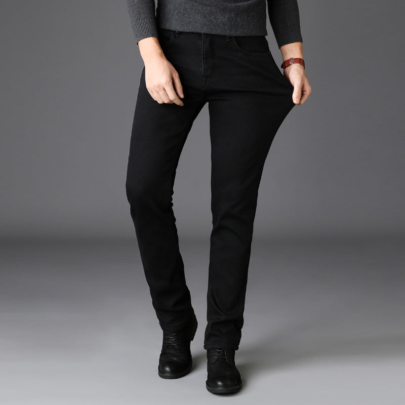 spring and summer new men's jeans men's Korean version of the trend of self-cultivation stretch pants youth black pants men - cas7m