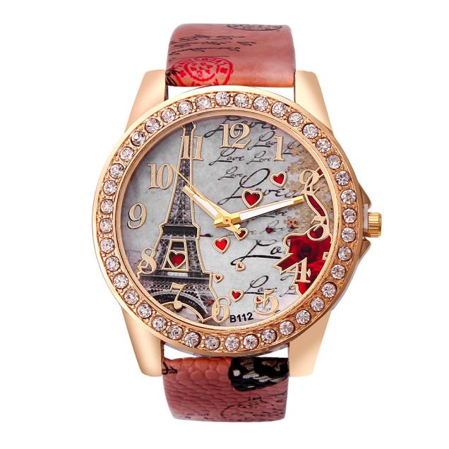 Chic Women's Quartz Watch with PU Leather Strap - Perfect Gift - cas7m