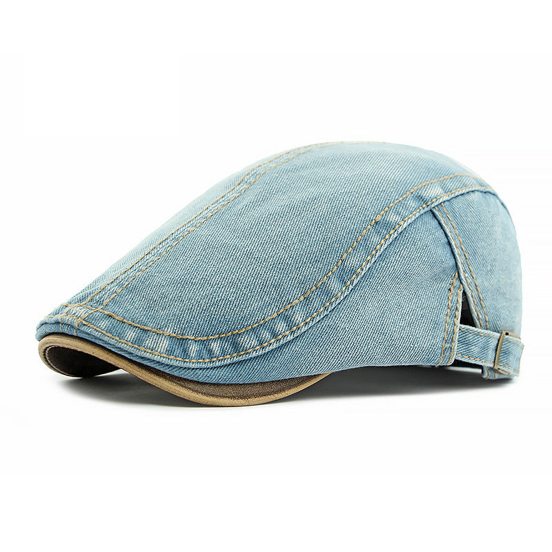 Washed Denim Hat Korean Fashion Women's Fashion Beret - cas7m